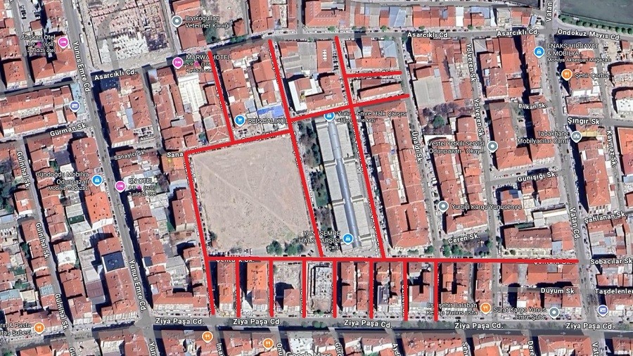 PAZAR YER� �EVRES� TRAF��E KAPALI OLACAK