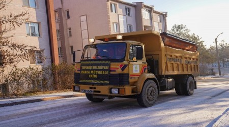 TEPEBA�I�NDA BUZLANMAYA KAR�I �ALI�MALAR BA�LADI