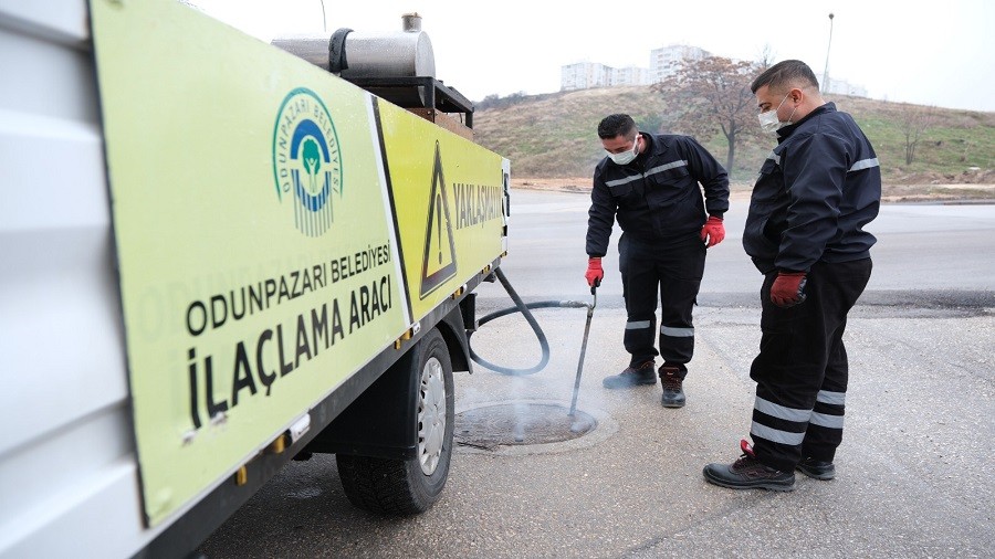 Odunpazarnda rgar ve kanalizasyonlarda klak mcadelesi devam ediyor